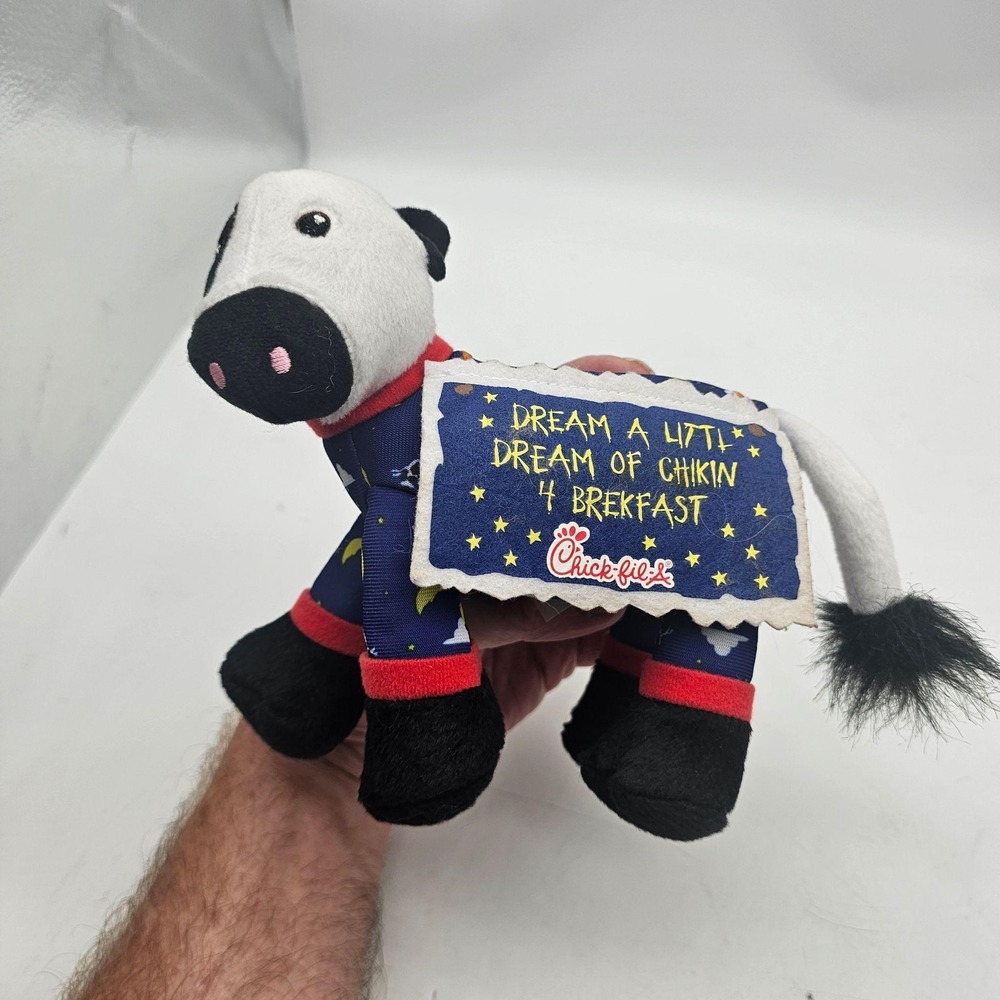 Chick-fil-A Cow Plush Stuffed Animal Toy Small Multicolor Chikin Washable Cute